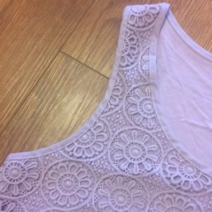 *5 for $15* Lavender Crocheted Shirt